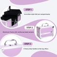 thumbnail image 3 of Olurrisa Aluminum Makeup Train Case with Mirror, Expandable Cosmetic & Jewelry Organizer Box, Lockable Handle for Travel, Pink, 3 of 8