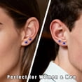 thumbnail image 7 of F136 Titanium Stud Earrings for Men Women Hypoallergenic Moissanite Screw Back Earrings with VVS Clarity Exquisite, 7 of 7
