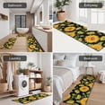 thumbnail image 5 of Black Green Stem Sunflower Pattern Kitchen Rugs Sets Of 3,Kitchen Runner Rugs Non Skid Washable,Decorative Kitchen Floor Mats for Kitchen,Sink,Laundry,17"x30"+ 17"x47" + 17"x59", 5 of 6
