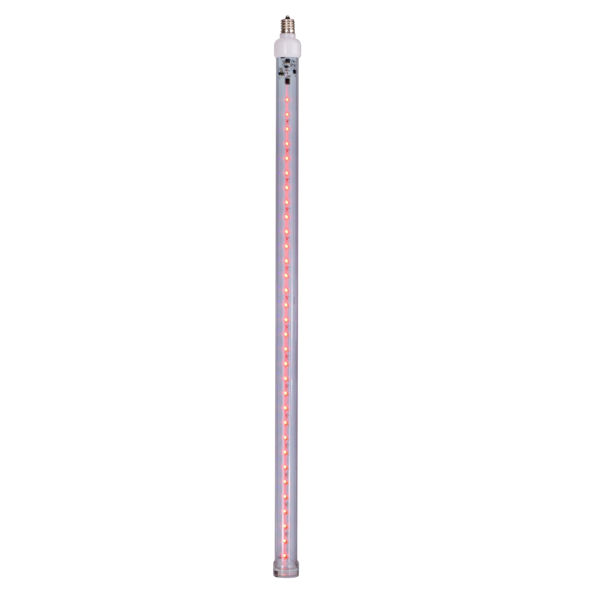 Vickerman 5 Pack of 24" Red LED SnowFall Tube Bulb,  64 SMD Doublesided Diodes, C9-E17 Nickel Base