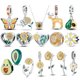 thumbnail image 2 of Breloques plata de ley en argent Sterling 925, breloque d'avocat, perles de tournesol pour Bracelet Original de 3mm, bricolage, cadeaux artisanaux pour femmes, 2 of 4