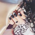 thumbnail image 5 of 24Pcs Black & Silver Pattern Decoration Artificial False Fake Nail Art Tip & Glue, 5 of 5