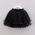 thumbnail image 3 of WhouRiu Children Girls Skirt Elastic Waist Solid Tiered Mesh Princess Skirt Toddler Girls Cute Party Skirt Black,Sizes 9, 3 of 3