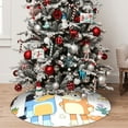 thumbnail image 7 of Lsque Bluey Print Christmas Tree Skirt, Tree Skirt with Ties or Velcro, Perfect for Holiday Decorations, Halloween, and New Year-30", 7 of 7