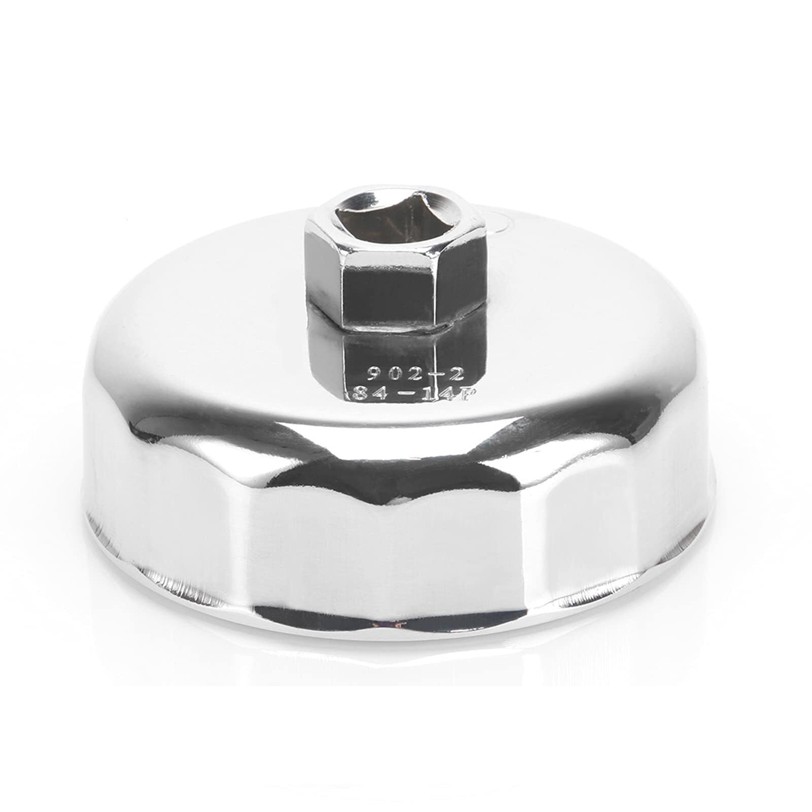 Steel 84mm 14 Flutes Oil Filter Cap Removal Wrench Tool Chrome for