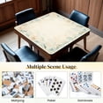thumbnail image 6 of Mahjong Mat 31.5" x 31.5" Soft Blue Beige Ocean Themed Decorative Border Seashells Coral Non-Slip Noise Reduction Mahjong Tiles Table Cover for Dominoes Poker Card Board and Tile Games, 6 of 6