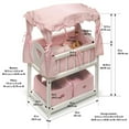 thumbnail image 6 of Badger Basket Canopy Doll Crib with Baskets, Bedding, and Mobile - White/Pink, 6 of 11