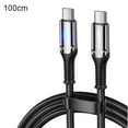thumbnail image 1 of 240w Dual-Head Type C to Type C Data Cable with Intelligent Power-Off and Overcharge Prevention, USB Charging Cable with Led Light for Phone Laptops Tablets, 1 of 8