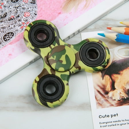 Fidget Hand Spinner - Anti-Anxiety Spinner, Fidget Toys EDC Focus Toy for Kids & Adults - Best Stress Reducer Relieves ADHD Anxiety and Boredom - Camouflage