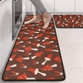 thumbnail image 2 of Kitchen Rugs Sets Of 2,Red Mushroom White Brown Pattern Anti Fatigue Kitchen Mat Rugs Non Slip Washable,Decorative Kitchen Floor Mats for Kitchen,Sink,Laundry,17"x47"+17"x47", 2 of 5