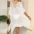 thumbnail image 4 of Herrnalise Women Cover Ups Crochet Swimsuits Sleeveless Bathing Suit Bikini Hollow Out Coverup Beach Swimwear Gear up for greatness for less, 4 of 9
