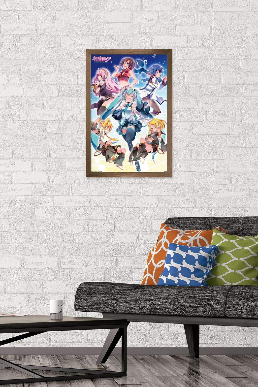 Hatsune Miku - Group Wall Poster, 14.725" x 22.375", Framed
