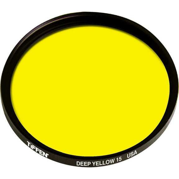 Tiffen 72mm #15 Glass Filter - Dark Yellow