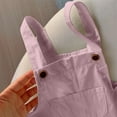 thumbnail image 6 of Hinvhai Little Girls Boys Girls Cute Rompers ,Toddler Kids Summer Fashion Solid Color Bib Overall Shorts with Pockets Purple 8 Years, 6 of 6