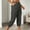 Dark Gray, variant on Women’s Outdoor Hiking Capri Cargo Pants, Zipper Button Closure, Elastic Waist System, Multi Tool Pockets, Anti-Twist Seven-Point Active Pants Light Blue XXL