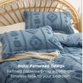 thumbnail image 3 of Juego de Edredón Bedsure Queen Tamaño Azul Grisáceo con Capitones Boho, 3 of 8