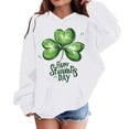 thumbnail image 4 of IWRICH Happy St. Patrick's Day Hoodies for Girls Printed Shamrock Sweatshirts Saint Patrick's Tops,Size 3-14 Years White 160, 4 of 4