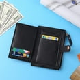 thumbnail image 4 of Yucurem 5pcs Women Fashion Solid Color Multi-slot PU Leather Wallet(Black), 4 of 10