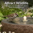 thumbnail image 4 of Sunnydaze Round Bowl Brown Outdoor Bubble Fountain, LED Light, 4 of 13