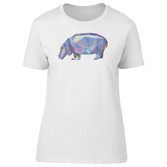 Cute Abstract Hippopotamus T-Shirt Women -Image by Shutterstock, Female Medium