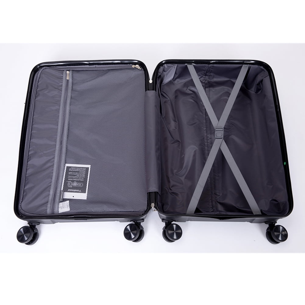 Kadyn Travel 3 Piece Luggage Sets, Travel Suitcase Set with TSA Lock, PP Luggage Sets for Travel, Black