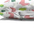 thumbnail image 4 of Llama Pet Bed, Desert Animals and Cactus on a Plain Background, Chew Resistant Pad for Dogs and Cats Cushion with Removable Cover, 24" x 39", White Pink Lime Green, by Ambesonne, 4 of 4