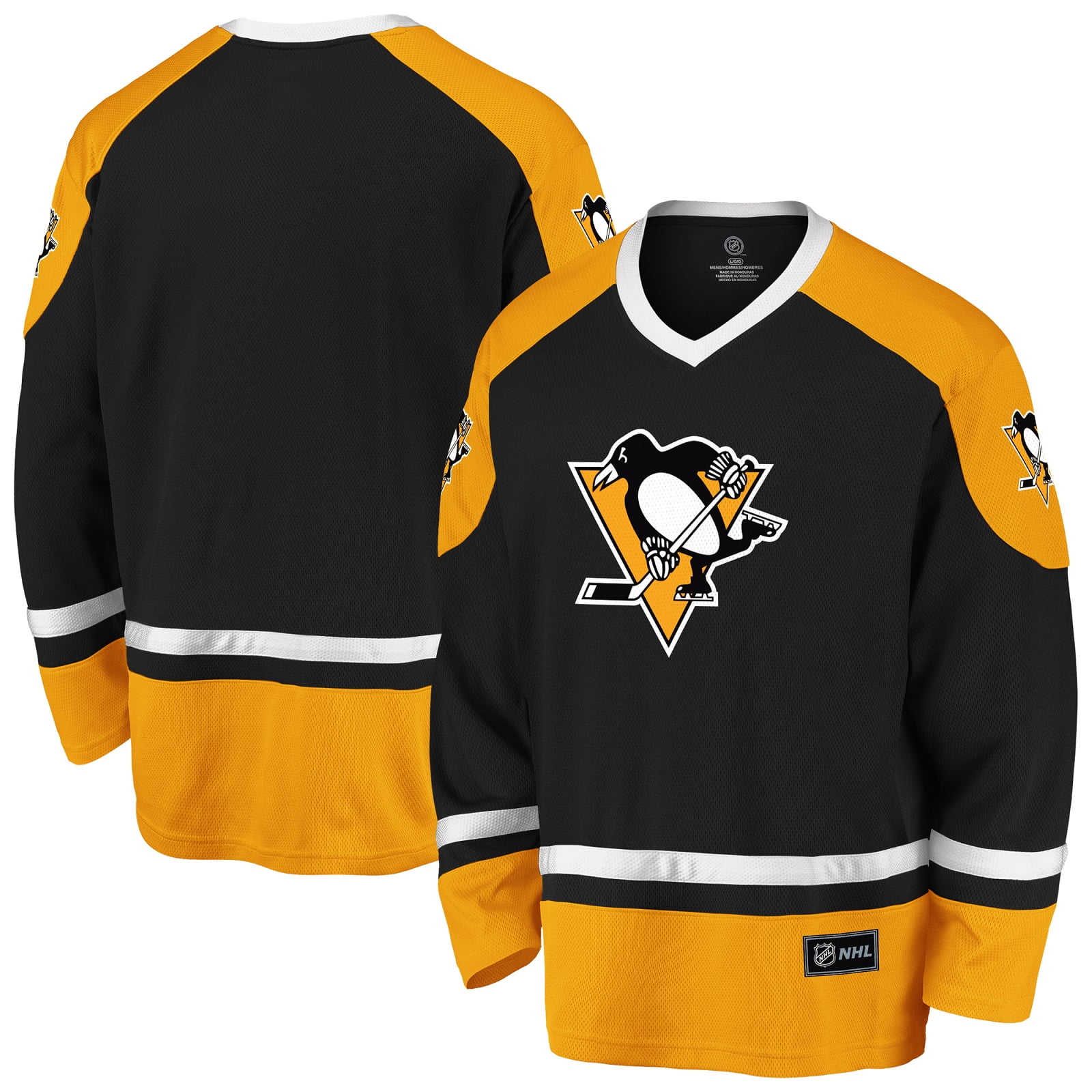 REEBOK Pittsburgh Penguins Player Locker Room Compression Shirt Black White L 