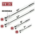 thumbnail image 3 of Powerbuilt 4 Piece 72 Tooth Pro Tech Long Reach Flex Head Ratchet Set with Contour Handles - 240238, 3 of 7