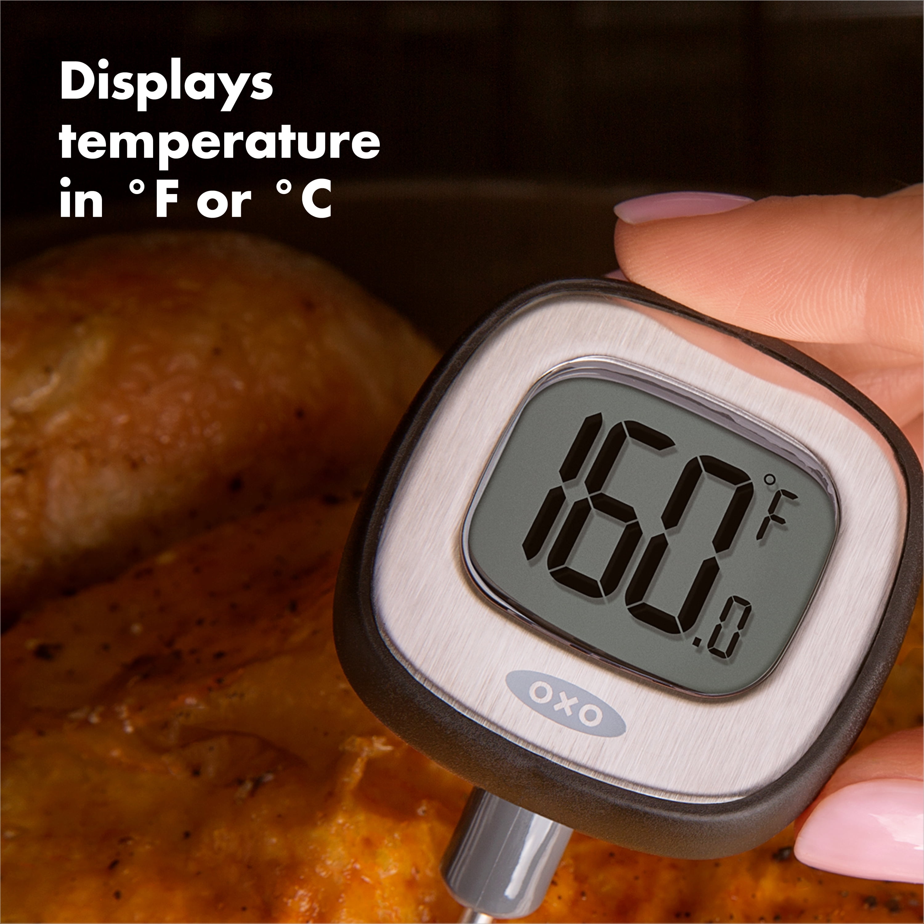OXO Softworks Digital Display Instant Read Stainless Steel Food Thermometer