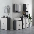thumbnail image 2 of kleankin Bathroom Vanity with Shelf, Under Sink Cabinet, Light Grey, 2 of 10