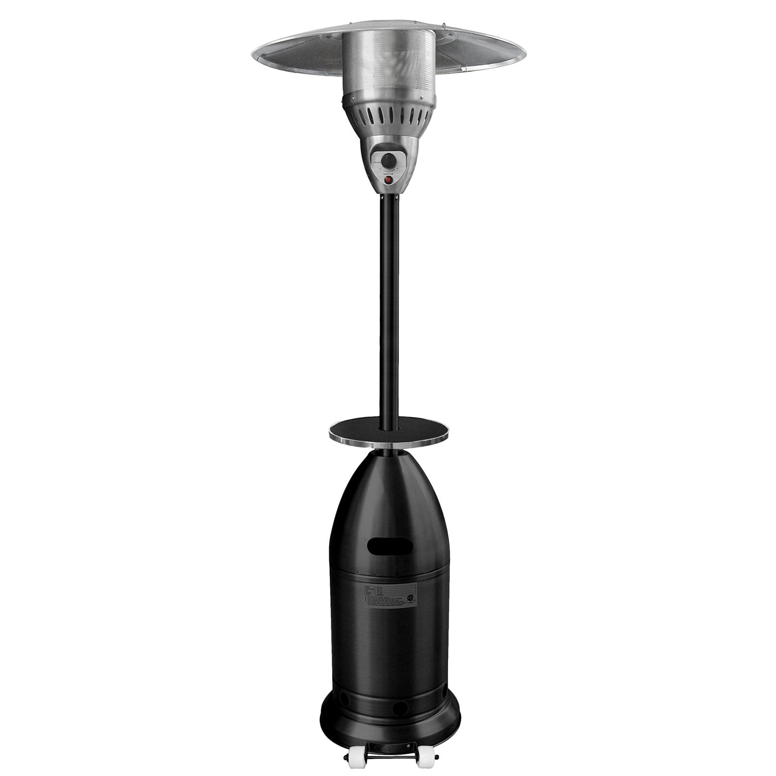 Hiland Tapered Black Patio Heater with Table