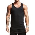 thumbnail image 1 of T04 - playera de tirantes de algodón para hombre Negro - G Negro - G Xishao ropa, 1 of 2