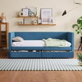 thumbnail image 3 of Harper & Bright Designs Twin Size Corduroy Daybed with 2 Storage Drawers, Modern Twin Upholstered Daybed Frame, Twin Sofa Bed for Living Room Bedroom Guest Room, Blue, 3 of 11