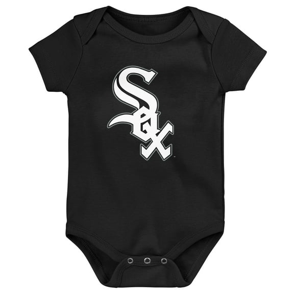 Newborn & Infant Outerstuff Black Chicago White Sox Primary Team Logo Bodysuit
