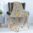 thumbnail image 4 of Lab Soft Flannel Fleece Blanket, Professor and His Assistant Doing an Experiment in the Science Lab with a Maze of Tubes, Cozy Plush for Indoor and Outdoor Use, 50" x 70", Multicolor, by Ambesonne, 4 of 5