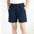 thumbnail image 2 of Unisex Shorts for Girls Boys Lightweight Elastic Waist Pull on Bermuda Shorts with Pockets 9-10 Years, 2 of 7