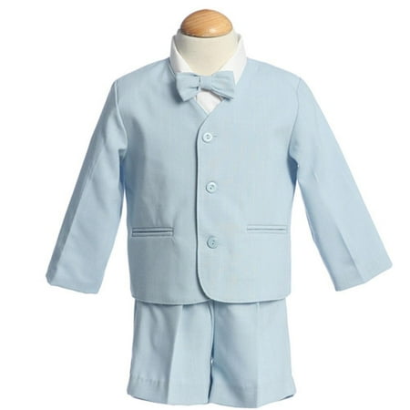 Boys Light Blue Eton Short Formal Ring Bearer Easter Suit 12M-4T