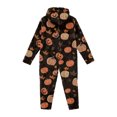thumbnail image 4 of Halloween Pajamas for Kids Gilrs Size 8-10 Fall Funny Cozy Pumpkin Ghost Hooded Flannel Jumpsuits Festival Party Tween Girls Trendy Clothes Halloween Dress Up Romper Black 2-3 Years, 4 of 4