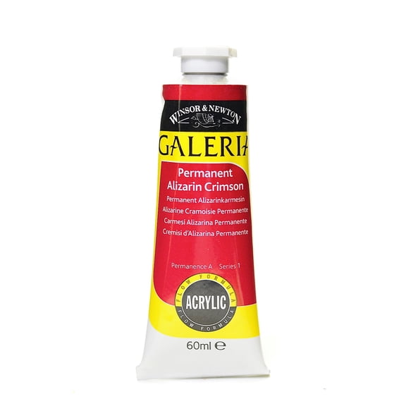 Galeria Flow Formula Acrylic Colours permanent alizarin crimson, 60 ml, 466 (pack of 4)