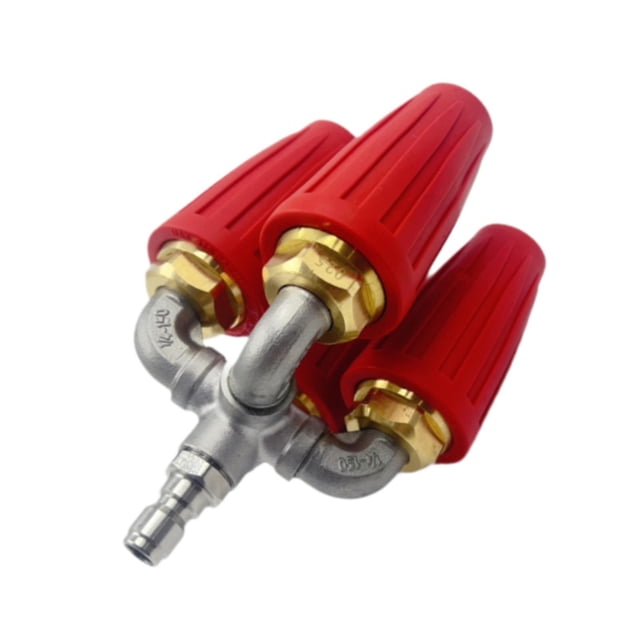 Boquilla de pulverización giratoria shamjiam 4000 PSI conector de Acero inoxidable 1/4 pulgadas Rojo oscuro