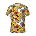 thumbnail image 3 of Yiaed Cute Dog Print Mens Short Sleeve Tight Fit T-Shirt, Crewneck Casual Tee-Medium, 3 of 5