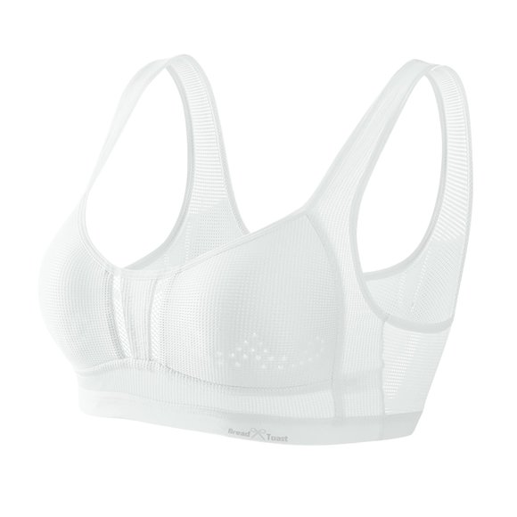 Bigersell Sports Bra for Women On Sale Fashion Women Solid Color Wireless Back Beauty Gathering Chest Cushion Yoga Sports Bra Lightly Lined Bra Style F-1334 White XL