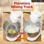 PANCERKA Stand Mixer 6-IN-1 Multifunctional Electric Kitchen Mixer, 6 Speed, 6.3 Qt With Dough Hook, Flat Beater, Whisk, Juice Blender, Meat Grinder and Juicer Accessories