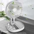 thumbnail image 6 of BadPiggies 2 in 1 Multi-Purpose Folding Portable Desk Fan, 3 Speeds 185°Rotation Quiet Table Fan for Home Office Outdoor (Yellow), 6 of 9