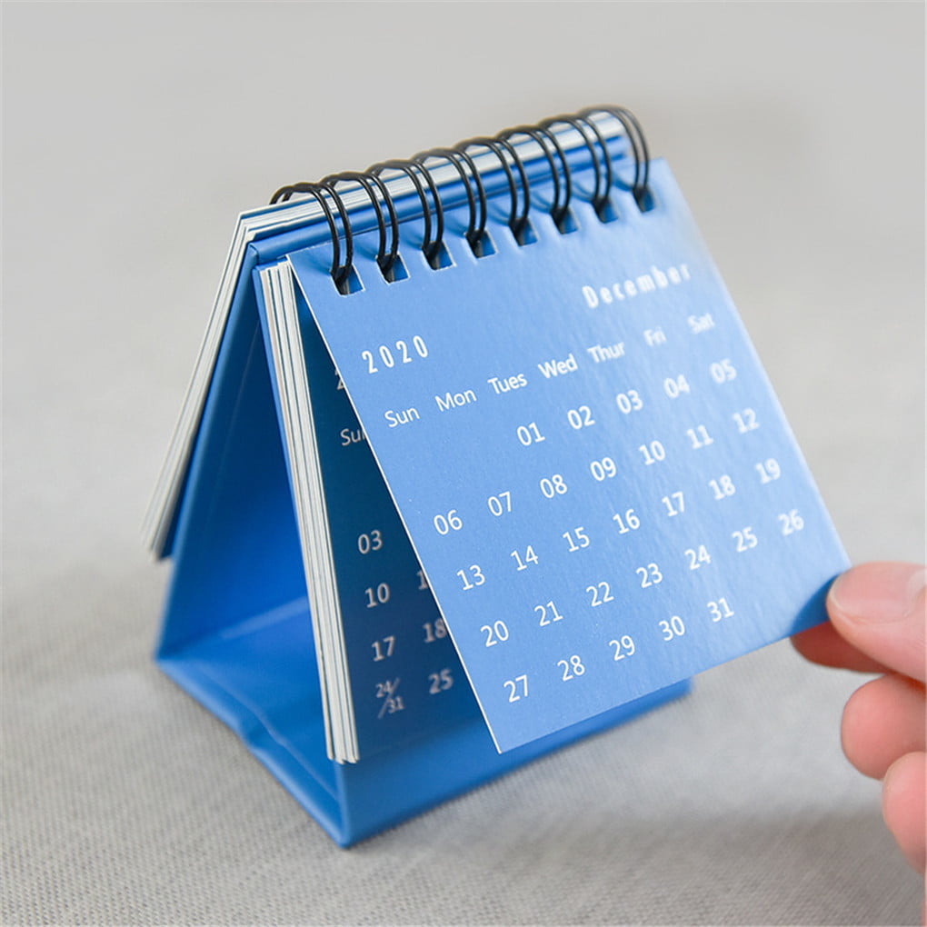 2021 Mini Desktop Calendar Table English Yearly Montly Schedule Planner