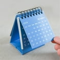 thumbnail image 1 of 2021 Mini Calendrier de Bureau en Anglais Agenda Annuel Month, Bleu, 1 of 6