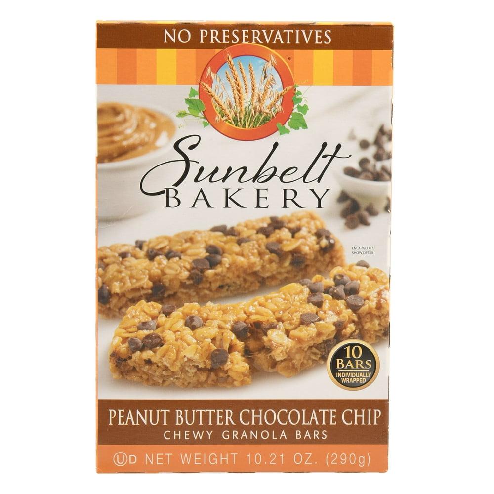 Sunbelt Bakery Chewy Granola Bars, Peanut Butter Chocolate Chip, 10 Ct