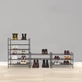 thumbnail image 5 of 3-tier Stackable Mesh Shoe Rack Black Mesh Panel, 5 of 5