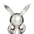 thumbnail image 4 of 12", 11"H Silver Porcelain Abstract Balloon Rabbit Sculpture, by DecMode (2 Count), 4 of 7