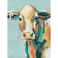 thumbnail image 2 of Popp, Grace 25x32 Gold Ornate Wood Framed with Double Matting Museum Art Print Titled - Colorful Cows I, 2 of 4